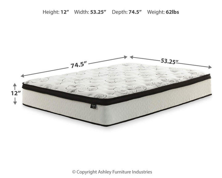 Chime 12 Inch Hybrid Full Mattress in a Box - White (4)