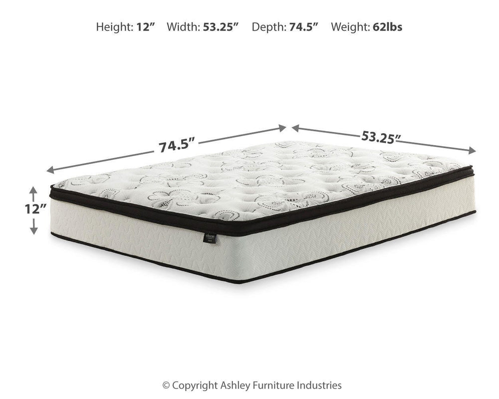 Chime 12 Inch Hybrid Full Mattress in a Box - White (4)