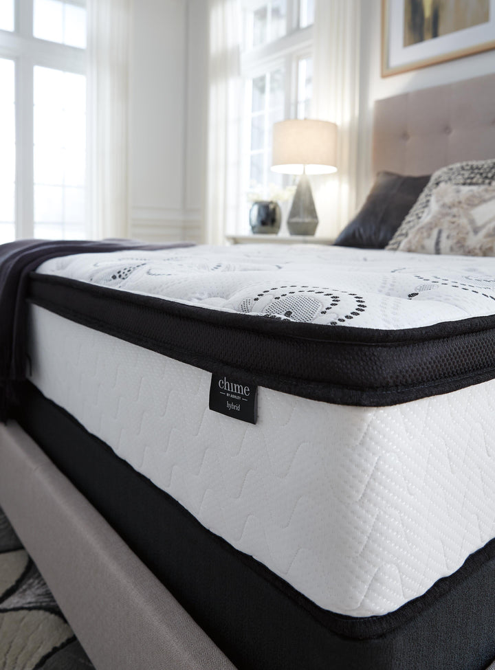 Chime 12 Inch Hybrid Queen Mattress in a Box - White (9)