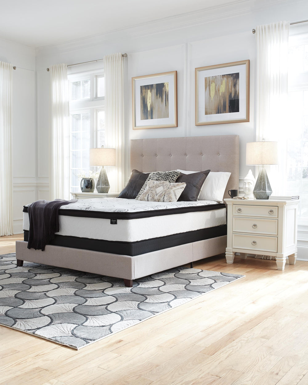 Chime 12 Inch Hybrid Full Mattress in a Box - White (14)