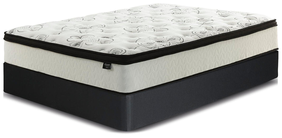 Chime 12 Inch Hybrid California King Mattress and Foundation Set - White (1)