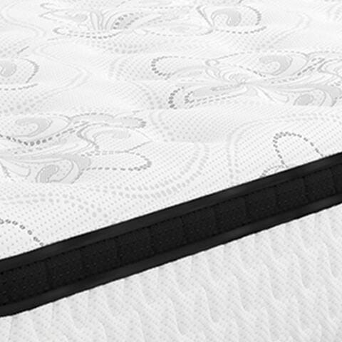 Chime 12 Inch Hybrid California King Mattress and Foundation Set - White (7)