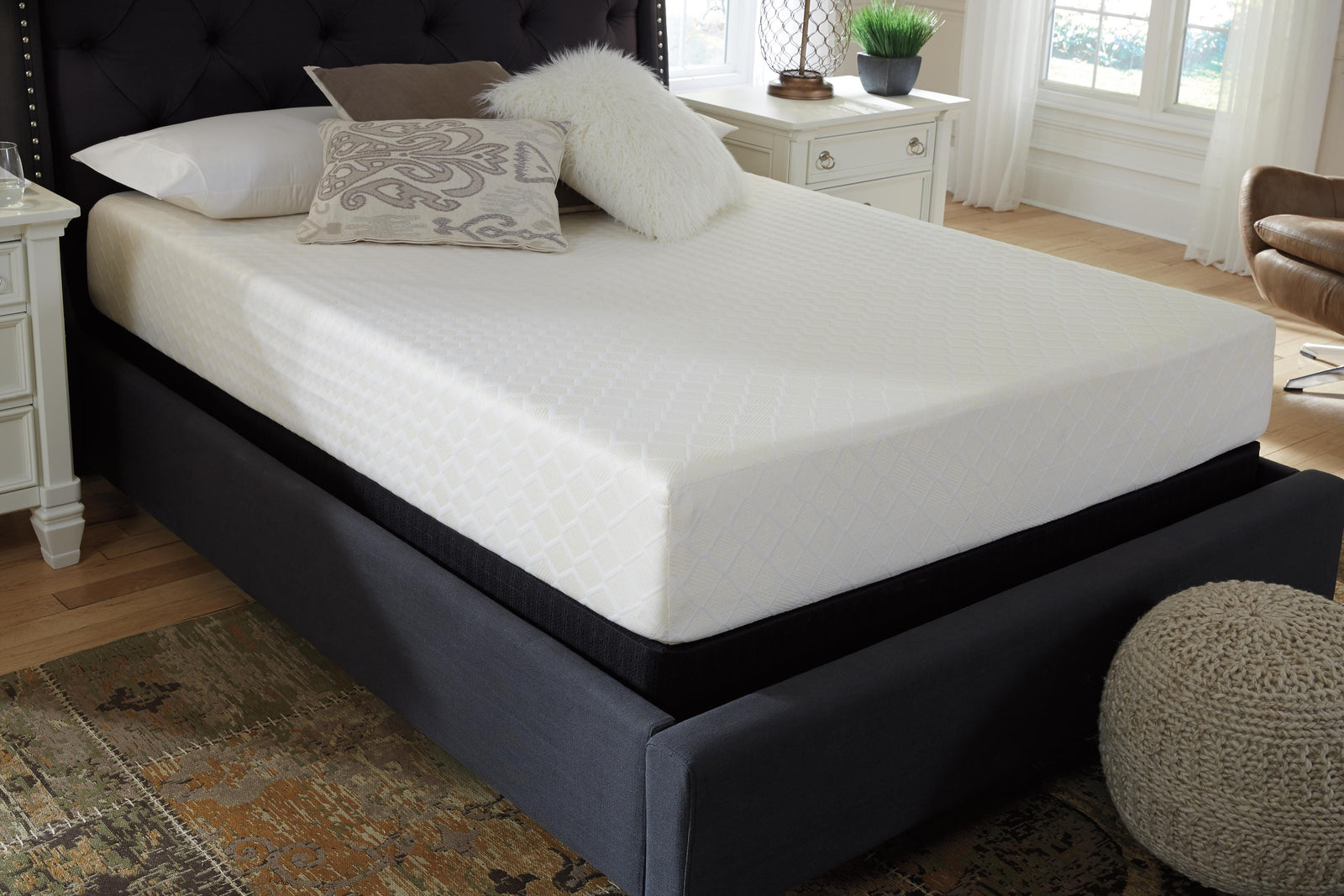 10 Inch Chime Memory Foam Twin Mattress in a Box - White (2)