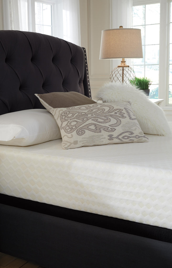 10 Inch Chime Memory Foam Queen Mattress in a Box - White (12)