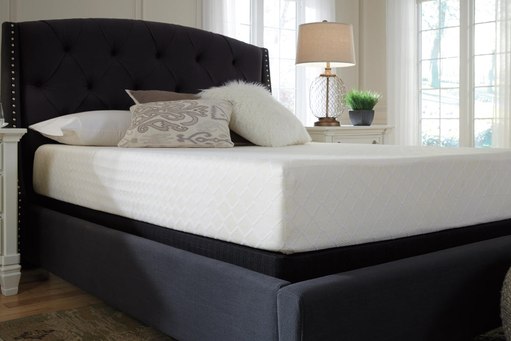 10 Inch Chime Memory Foam California King Mattress in a Box - White (13)