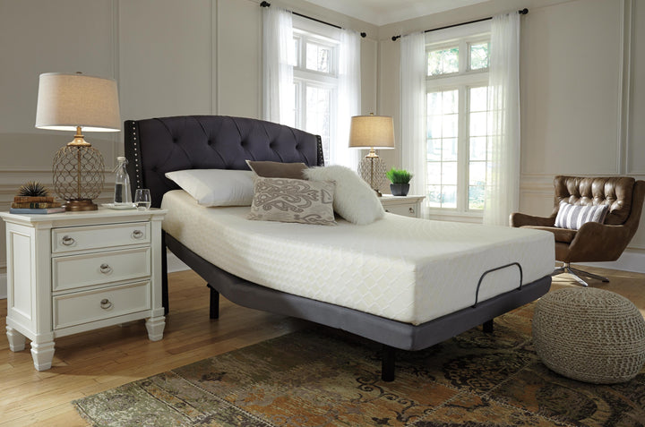 10 Inch Chime Memory Foam California King Mattress in a Box - White (15)