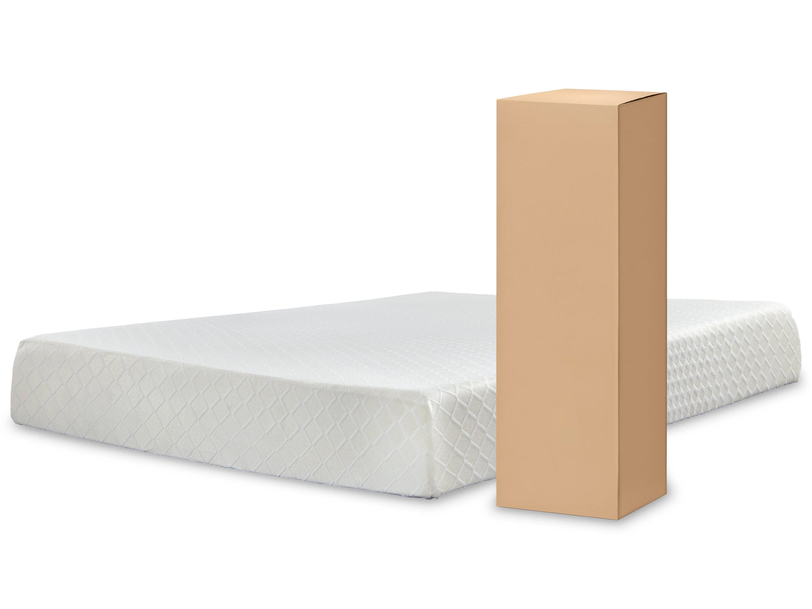 10 Inch Chime Memory Foam California King Mattress in a Box - White (1)