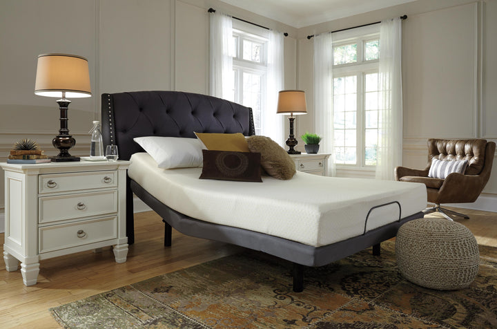 Chime 8 Inch Memory Foam King Mattress in a Box - White (10)