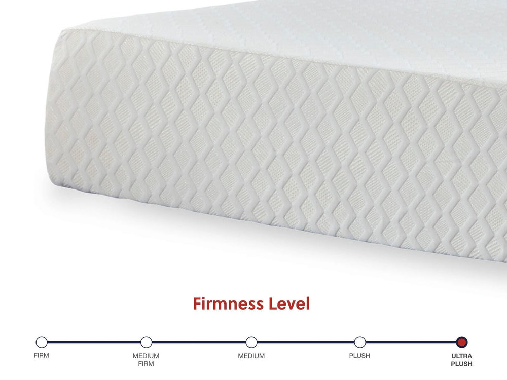 Chime 12 Inch Memory Foam King Mattress in a Box - White (6)