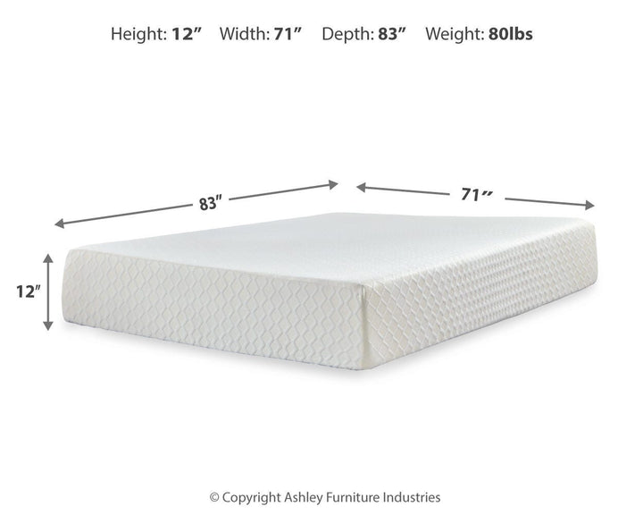 Chime 12 Inch Memory Foam California King Mattress in a Box - White (4)