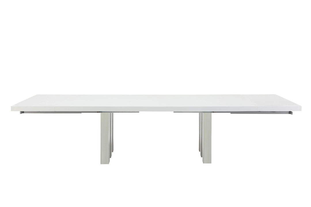 94" - 134" Roma Dining Table with Stainless Steel Base
