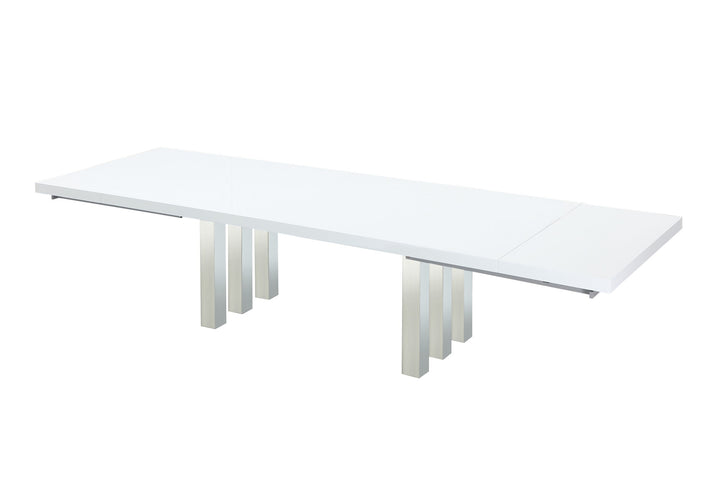 94" - 134" Roma Dining Table with Stainless Steel Base