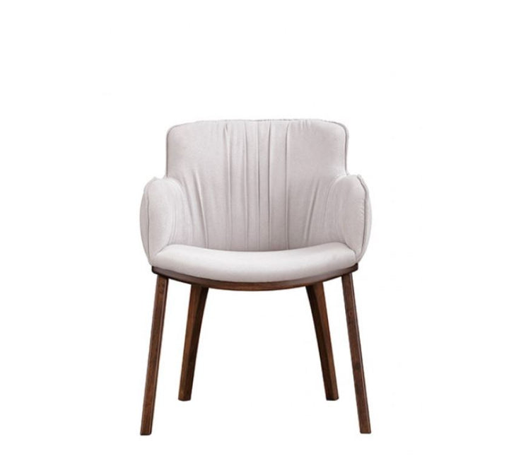 Maribo Mid-Century Modern Arm Chair in Taupe (Set of 2)