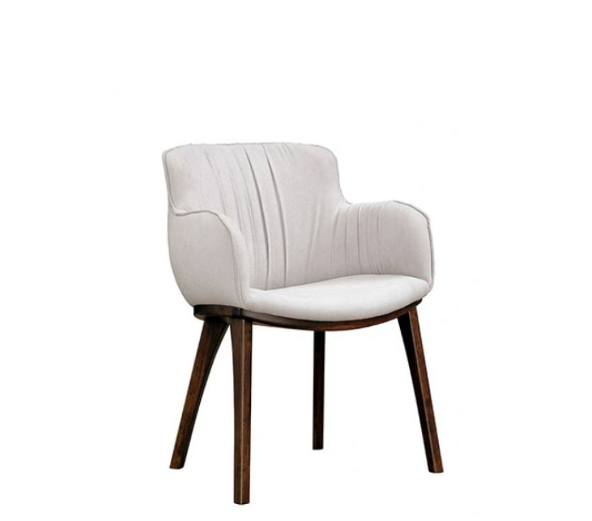 Maribo Mid-Century Modern Arm Chair in Taupe (Set of 2)