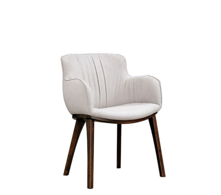 Maribo Mid-Century Modern Arm Chair in Taupe (Set of 2)