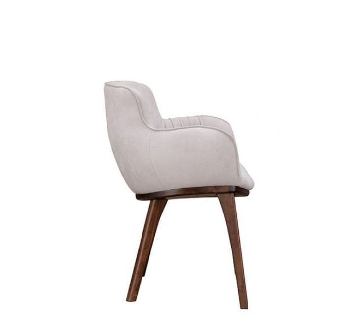 Maribo Mid-Century Modern Arm Chair in Taupe (Set of 2)