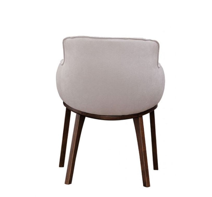 Maribo Mid-Century Modern Arm Chair in Taupe (Set of 2)