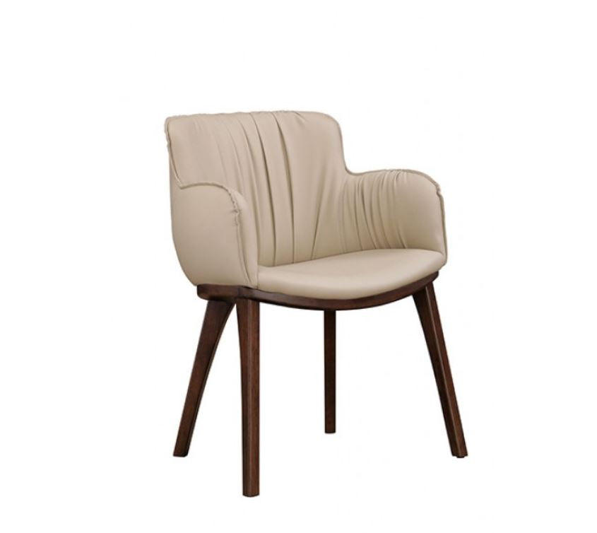 Maribo Mid-Century Modern Arm Chair in Beige