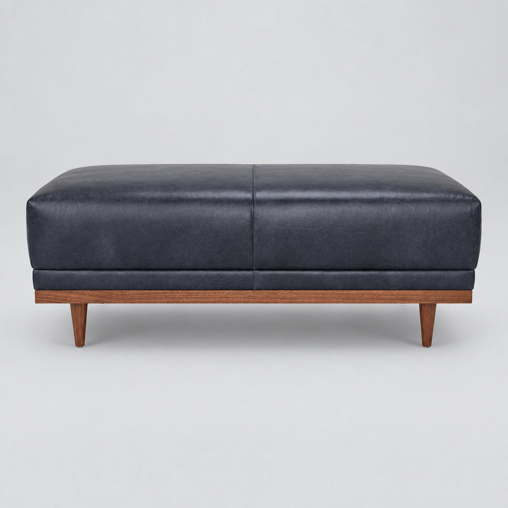 Marlowe Ottoman - Mont Blanc Granite, front view