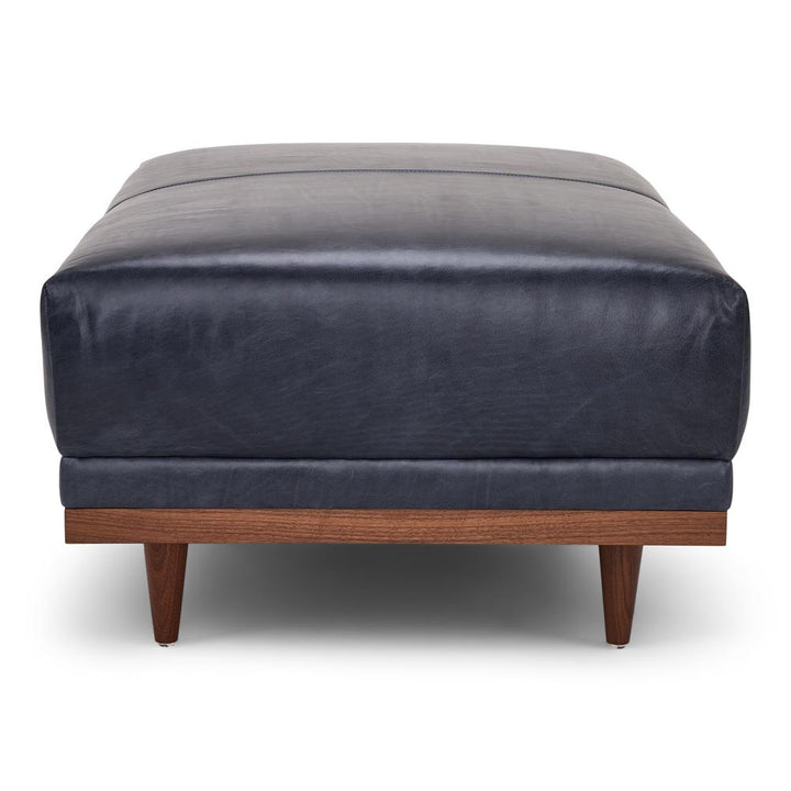Marlowe Ottoman - Mont Blanc Granite, side view