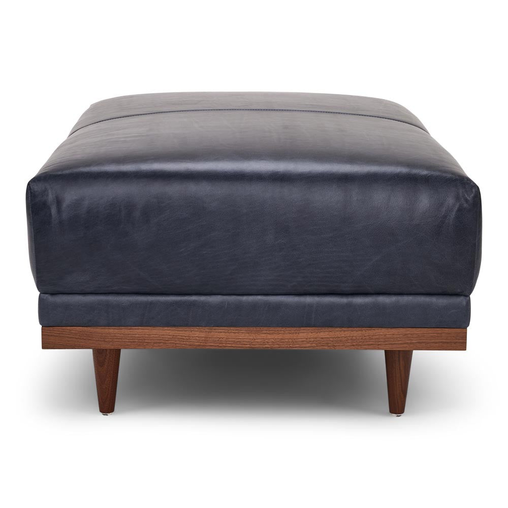 Marlowe Ottoman - Mont Blanc Granite, side view