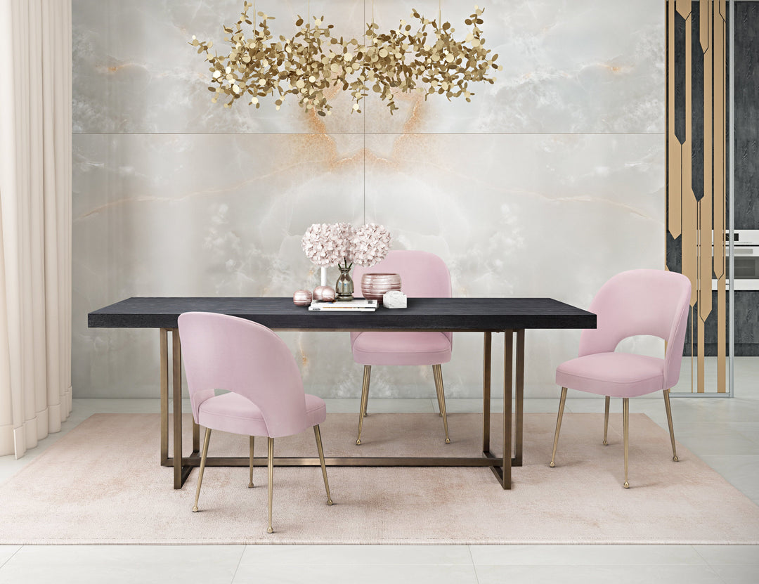 Swell Blush Performance Velvet Dining Chair