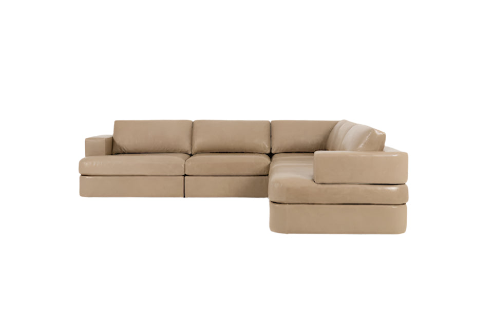 Matteo Curved Chaise Sectional with Track Arms