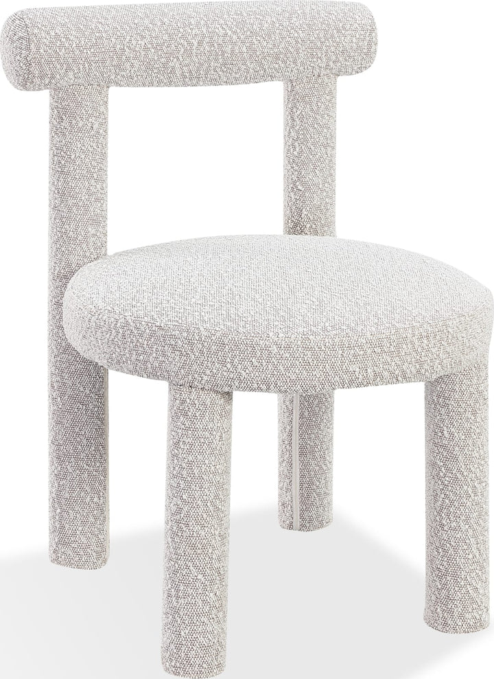 Addison Modern Dining Chair in Cotton Ball Boucle