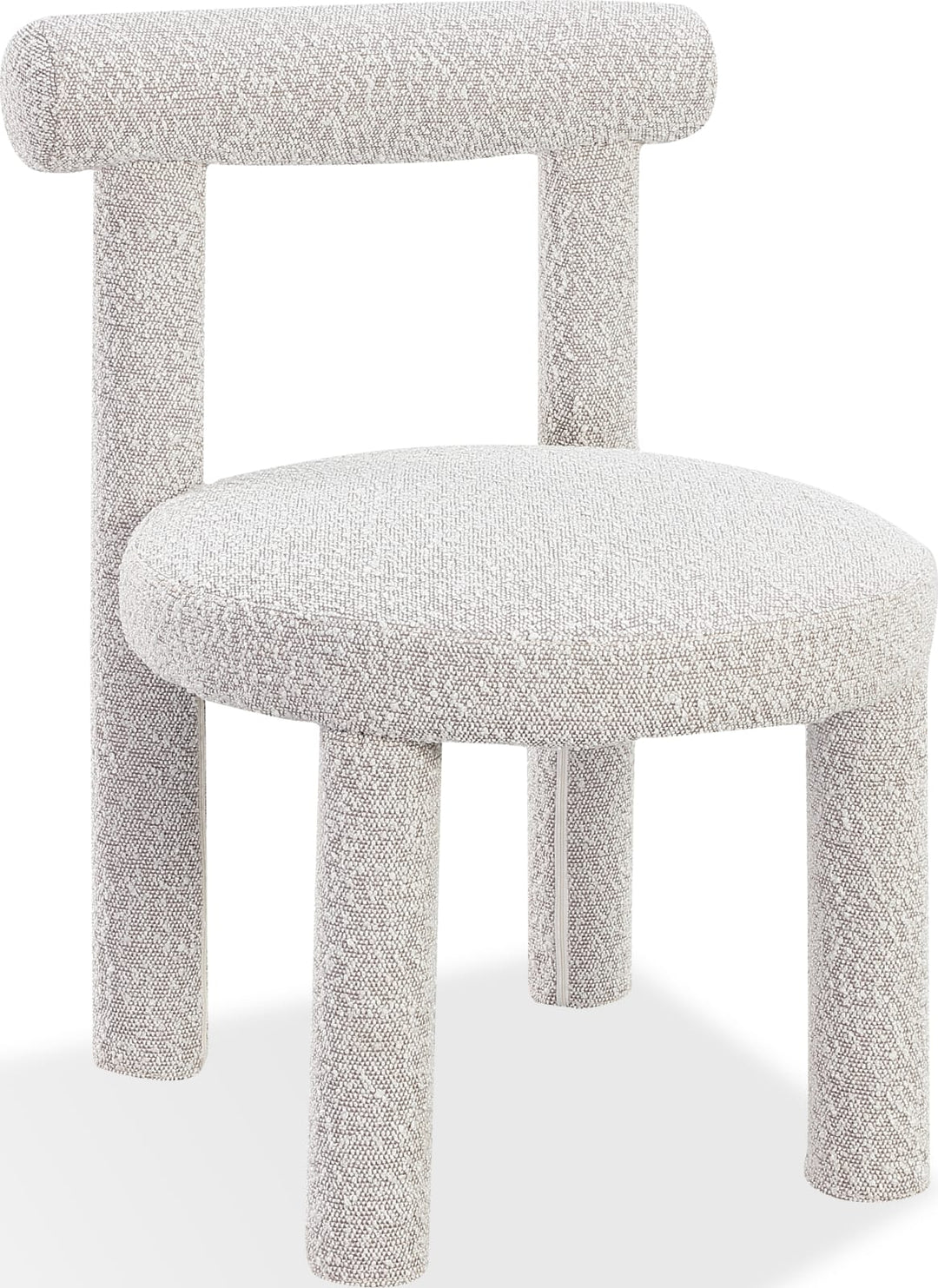Addison Modern Dining Chair in Cotton Ball Boucle