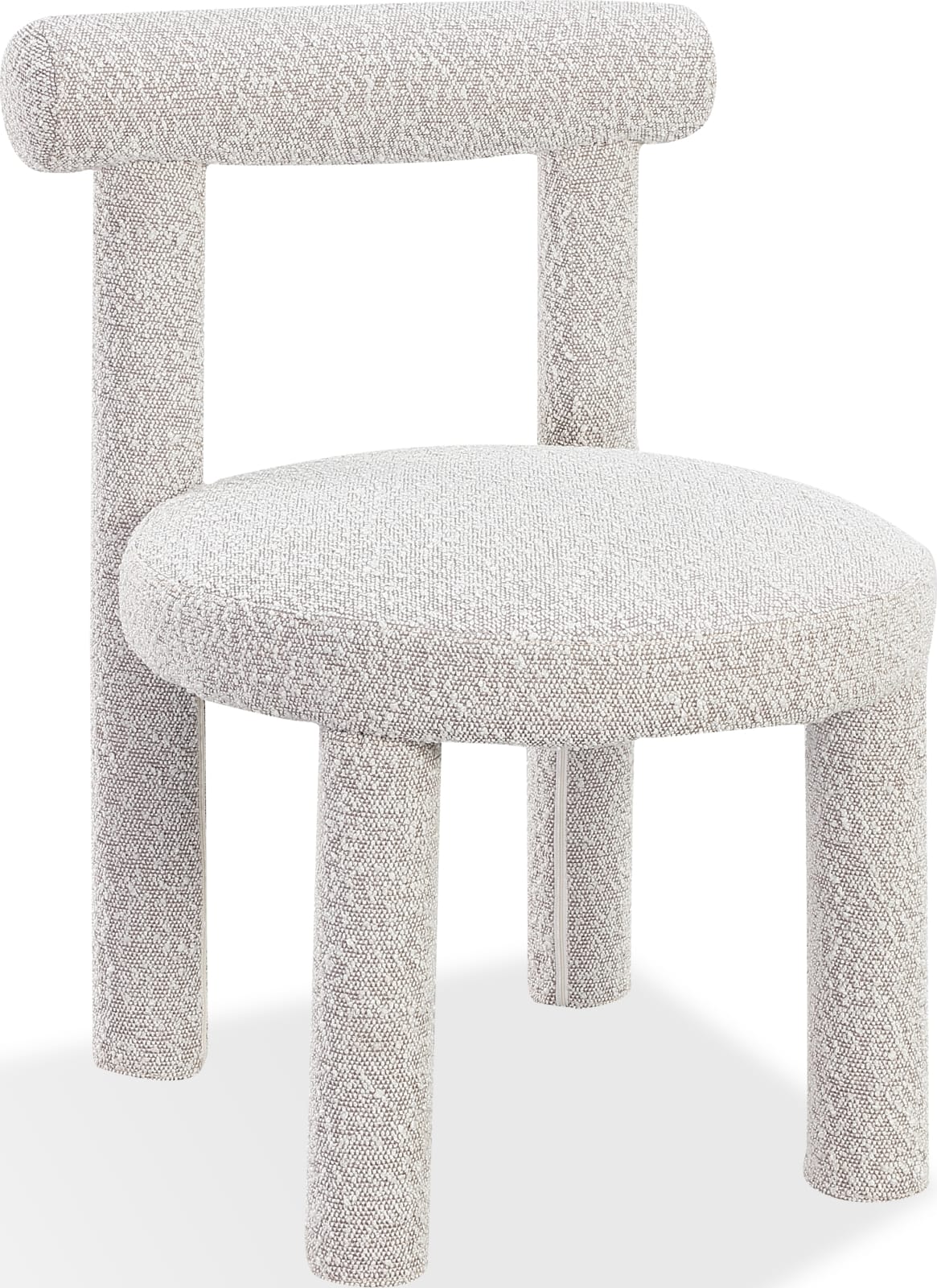 Addison Modern Dining Chair in Cotton Ball Boucle