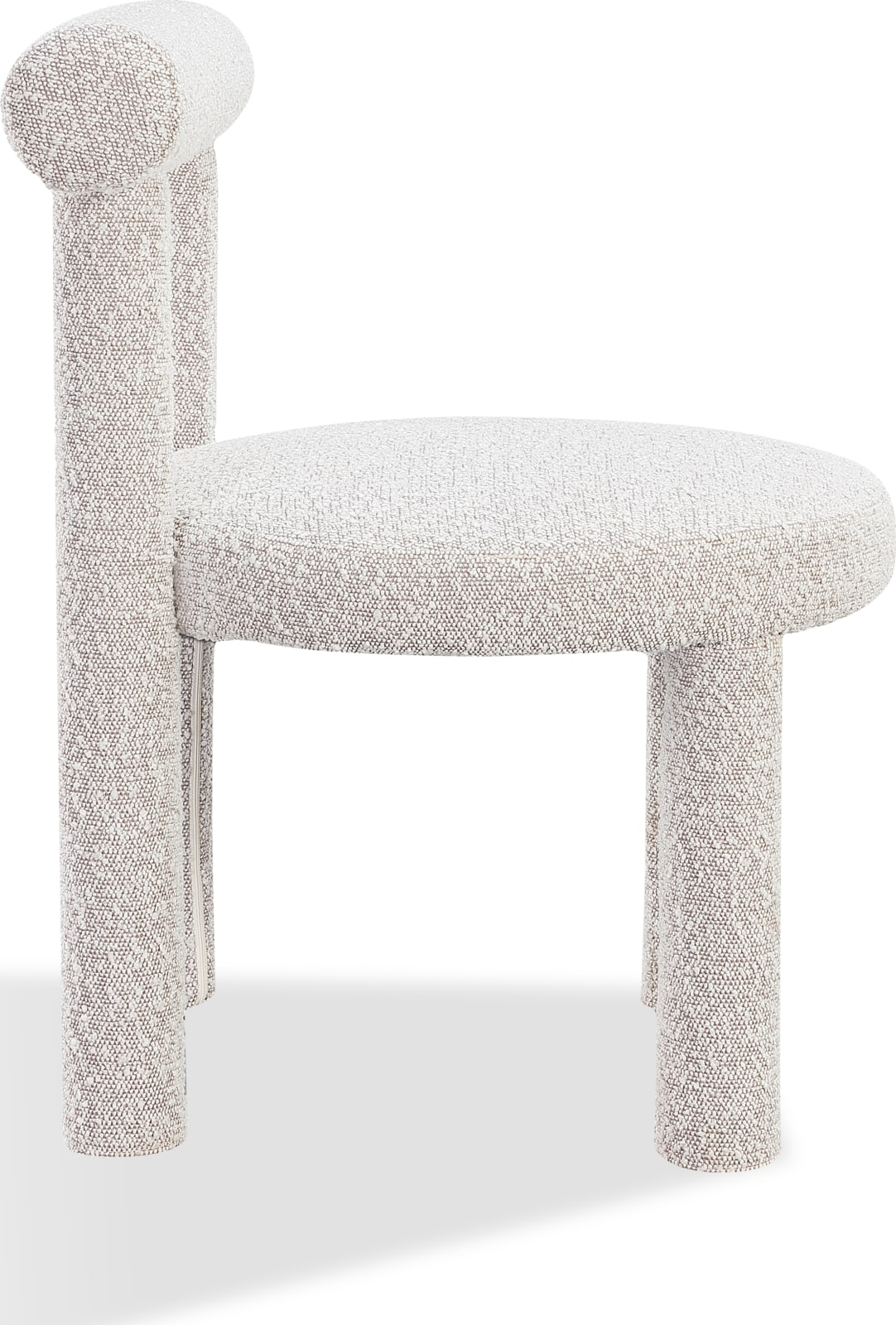 Addison Modern Dining Chair in Cotton Ball Boucle – view 2