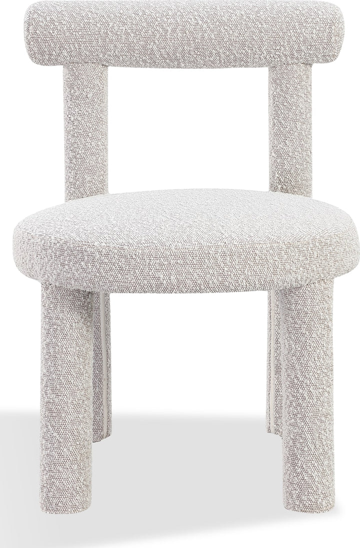 Addison Modern Dining Chair in Cotton Ball Boucle – view 3