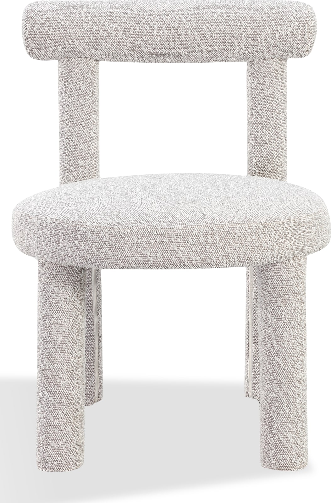 Addison Modern Dining Chair in Cotton Ball Boucle – view 3
