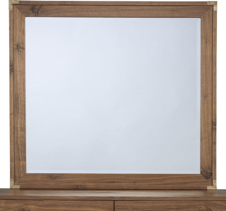 Adler Beveled Glass Mirror in Natural Walnut – view 4
