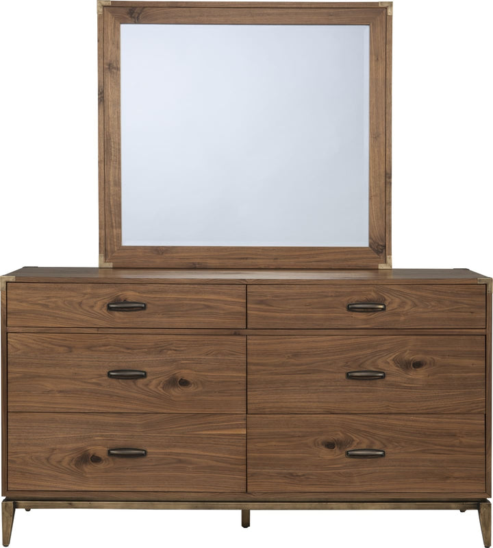 Adler Beveled Glass Mirror in Natural Walnut – view 7