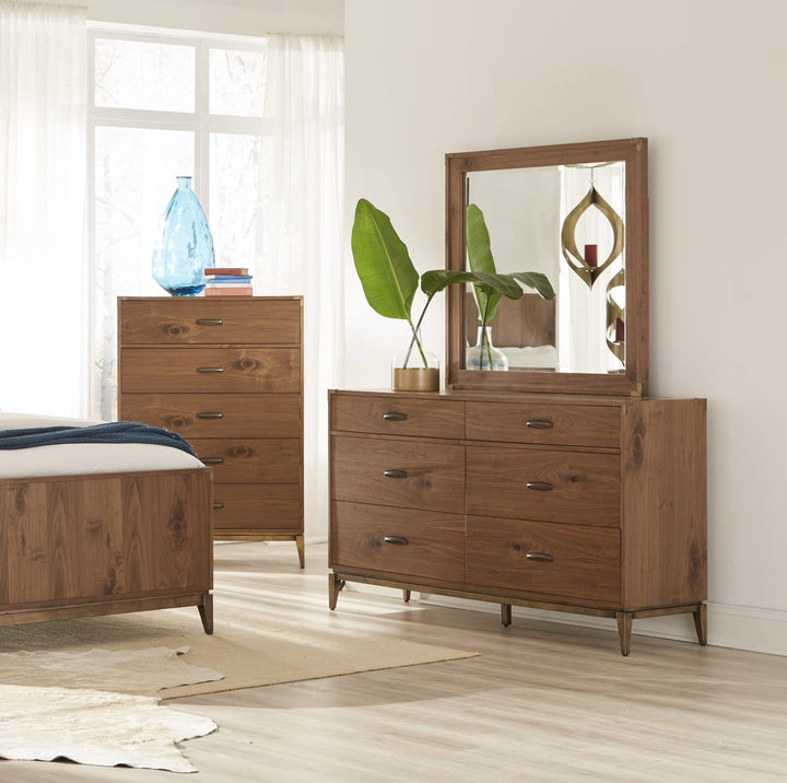 Adler Six Drawer Dresser in Natural Walnut (2024) – view 2