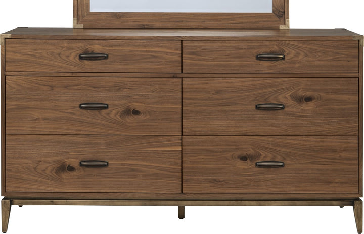 Adler Six Drawer Dresser in Natural Walnut (2024) – view 7