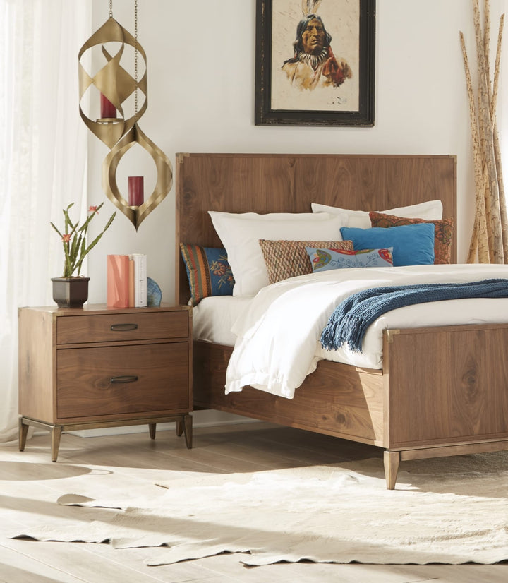 Adler Two Drawer Nightstand in Natural Walnut – view 2