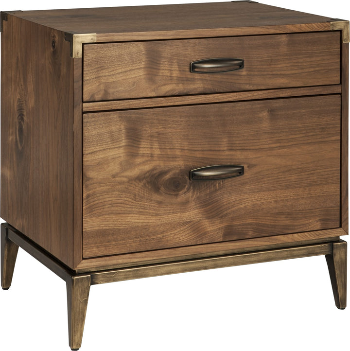 Adler Two Drawer Nightstand in Natural Walnut – view 3