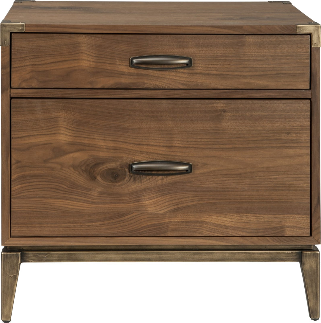 Adler Two Drawer Nightstand in Natural Walnut – view 4