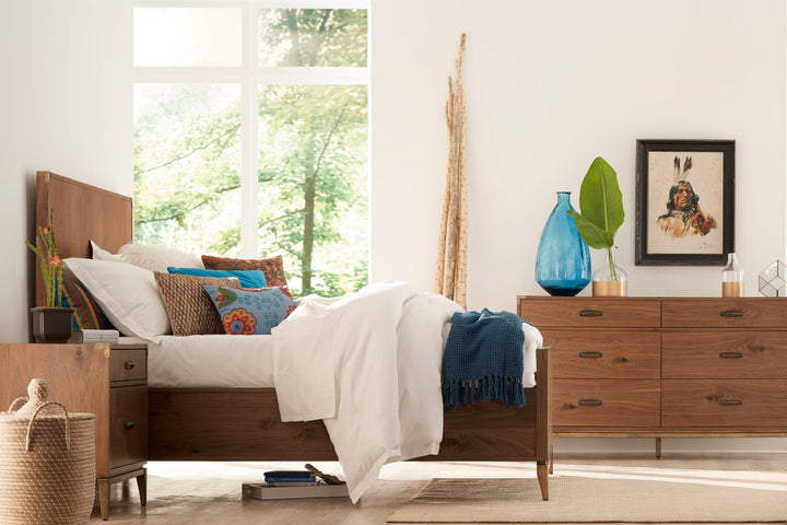 Adler Full-size Panel Bed in Natural Walnut – view 4