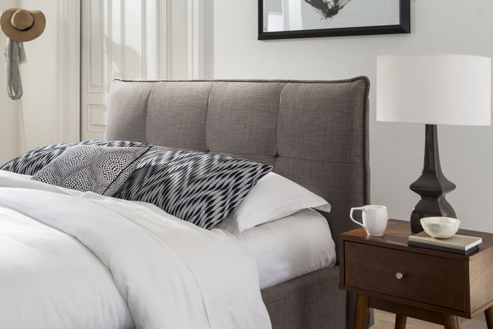 Adona Queen-Size Upholstered Storage Bed in Dolphin Linen – view 3