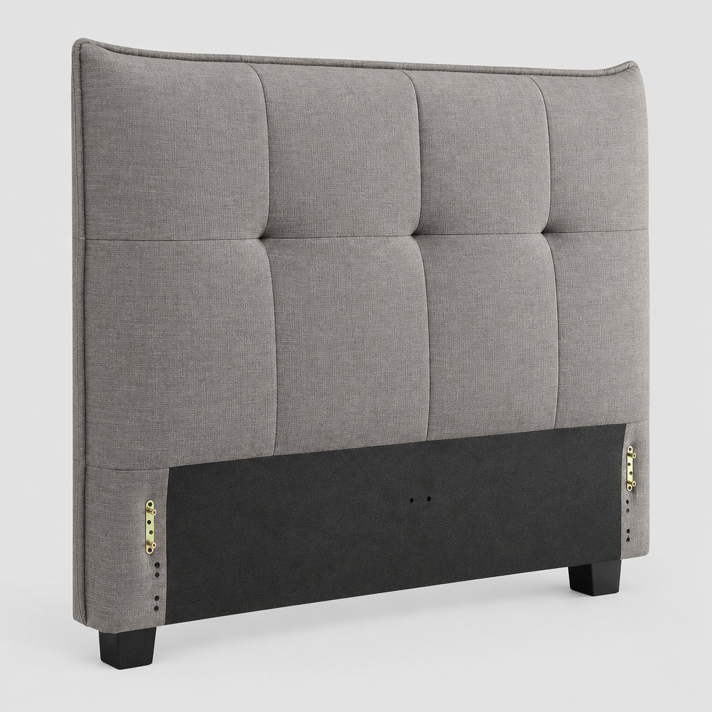 Adona California King-size Upholstered Headboard in Dolphin Linen view 4