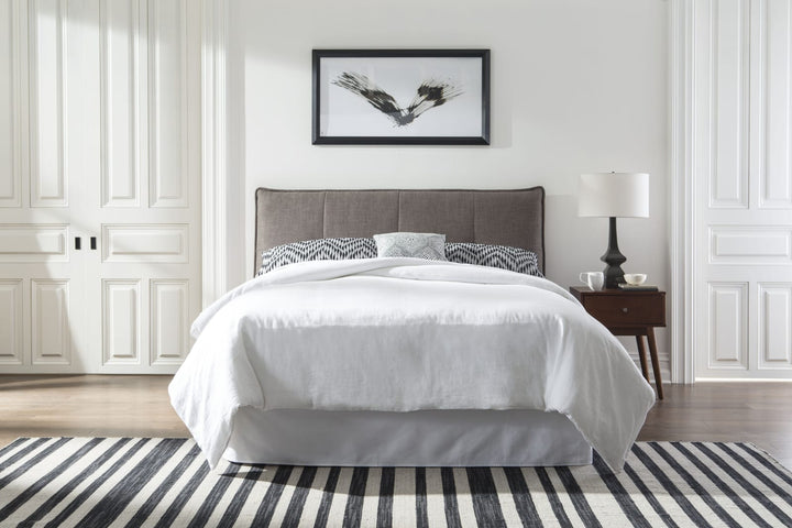 Adona Full-size Upholstered Headboard in Dolphin Linen (2026) – view 2