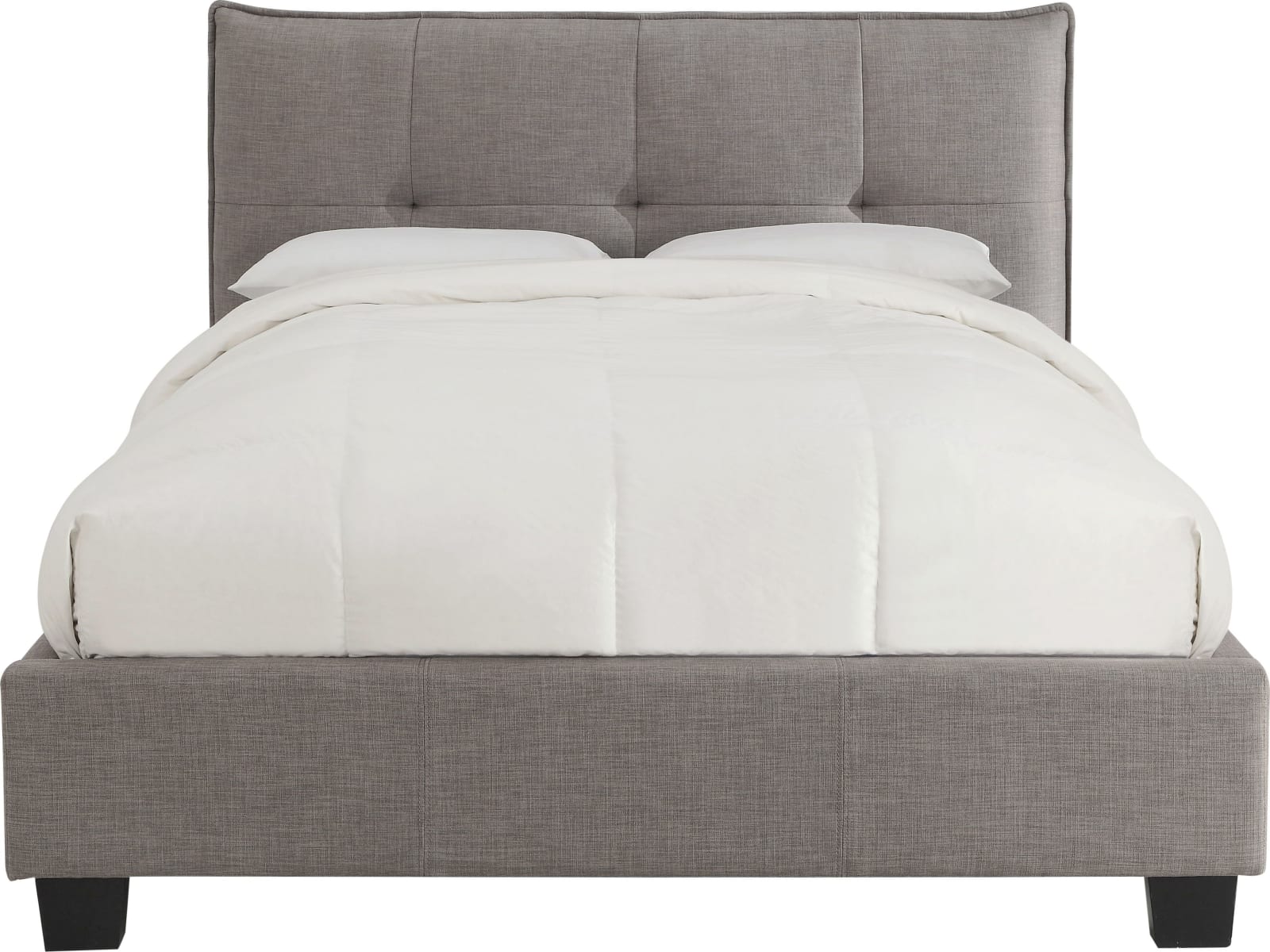 Adona Queen-Size Upholstered Platform Bed in Dolphin Linen (2026) – view 2