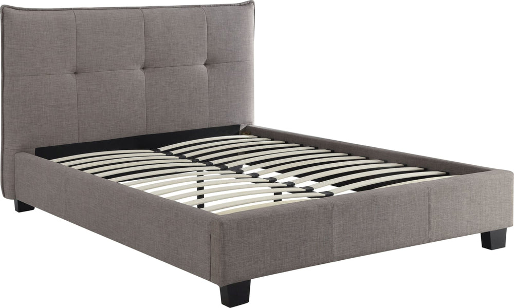Adona Queen-Size Upholstered Platform Bed in Dolphin Linen (2026) – view 5