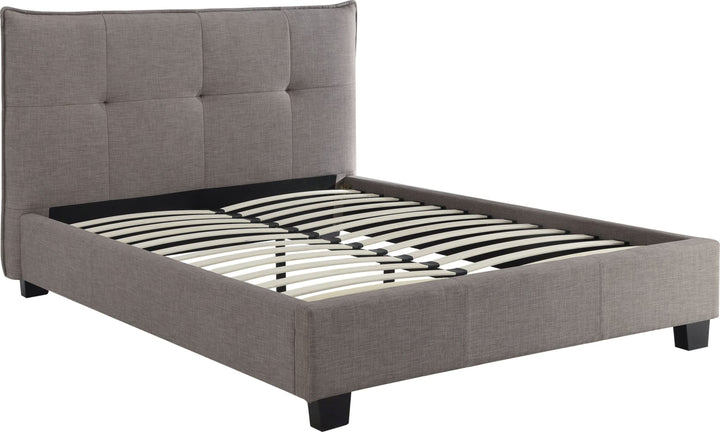 Adona California King-Size Upholstered Platform Bed in Dolphin Linen (2026) – view 5