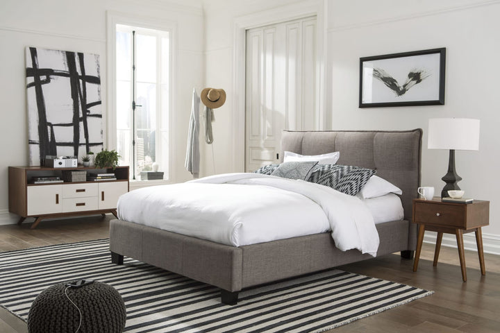 Adona Full-Size Upholstered Platform Bed in Dolphin Linen (2026) – view 6