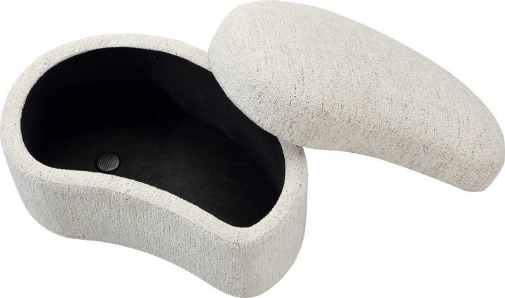 Afra Fully Upholstered Storage Ottoman in Chinchilla – view 5