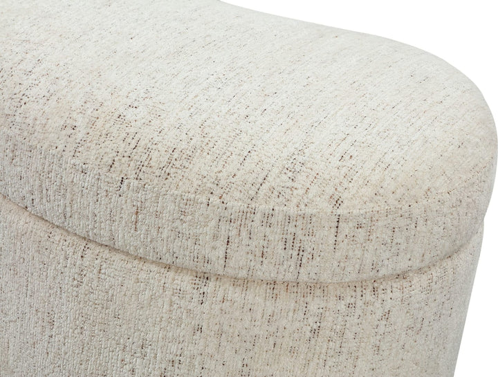 Afra Fully Upholstered Storage Ottoman in Chinchilla – view 6